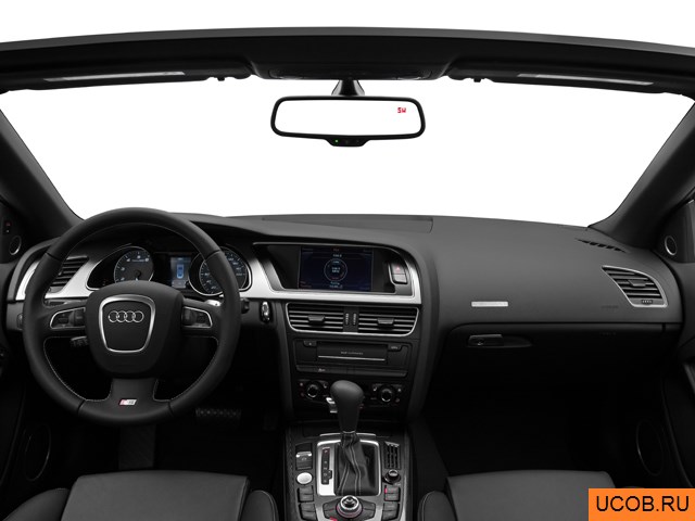 Convertible 2011 года Audi S5 Cabriolet в 3D. Вид водительского места.