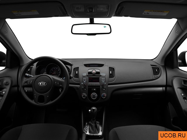 Hatchback 2011 года Kia Forte5 в 3D. Вид водительского места.