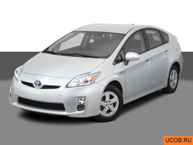 3D модель Toyota модели Prius Hybrid 2011 года
