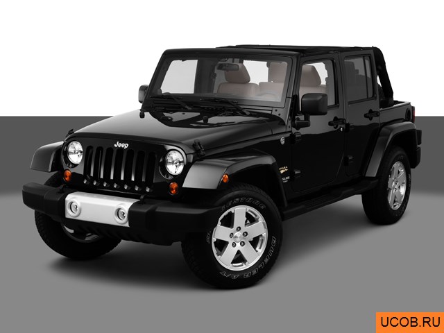 3D модель Jeep Wrangler Unlimited 2011 года