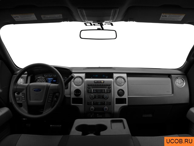 Pickup 2011 года Ford F-150 в 3D. Вид водительского места.