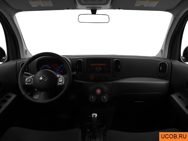 Wagon 2011 года Nissan Cube в 3D. Вид водительского места.