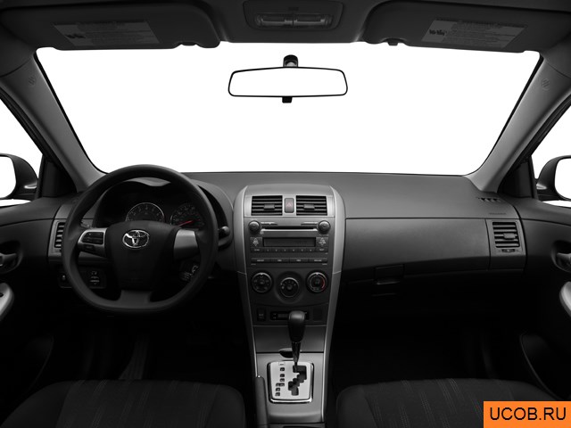 Sedan 2011 года Toyota Corolla в 3D. Вид водительского места.