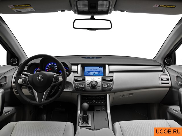 CUV 2011 года Acura RDX в 3D. Вид водительского места.