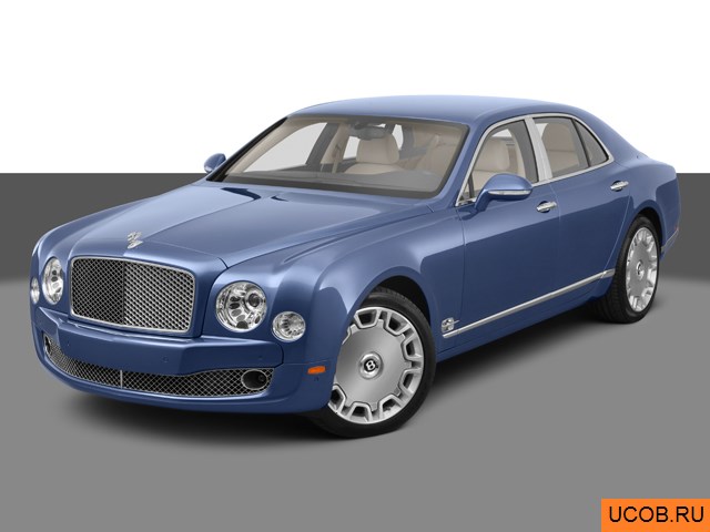 Модель автомобиля Bentley Mulsanne 2011 года в 3Д