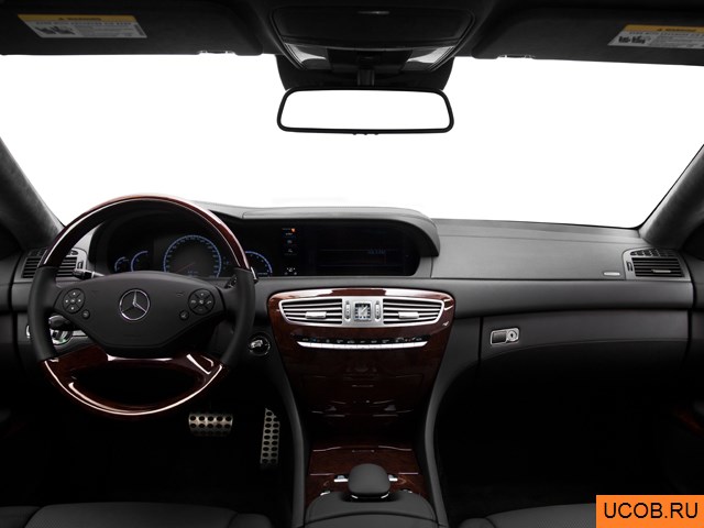 Coupe 2011 года Mercedes-Benz CL-Class в 3D. Вид водительского места.