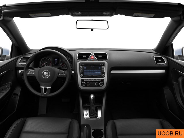 Convertible 2012 года Volkswagen Eos в 3D. Вид водительского места.