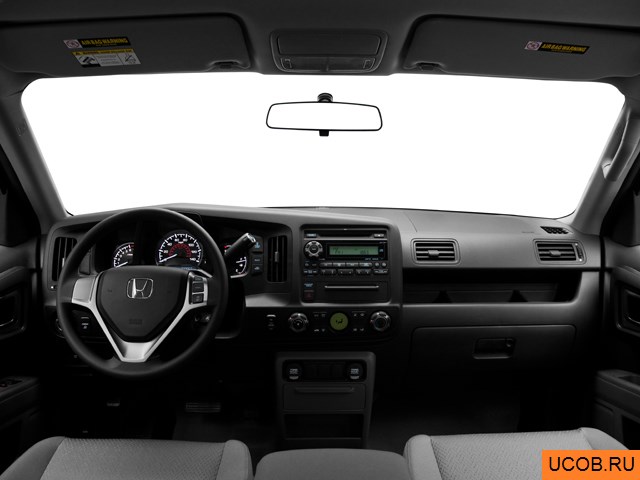 SUT 2011 года Honda Ridgeline в 3D. Вид водительского места.