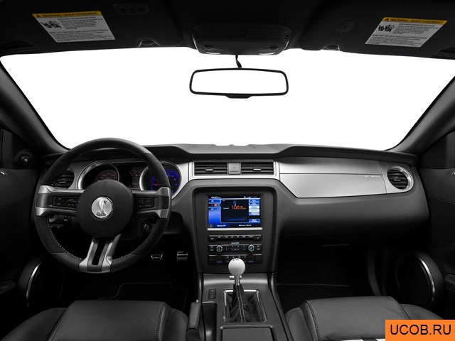 Coupe 2012 года Ford Shelby в 3D. Вид водительского места.