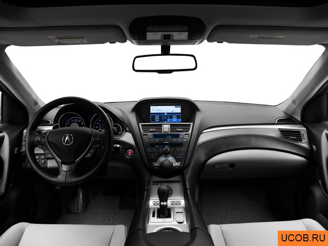 CUV 2011 года Acura ZDX в 3D. Вид водительского места.