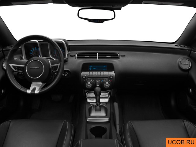 Convertible 2011 года Chevrolet Camaro в 3D. Вид водительского места.