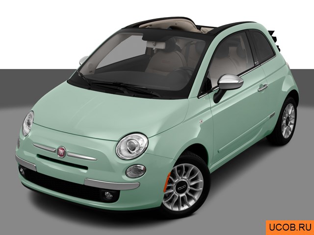 3D модель Fiat модели 500C 2012 года