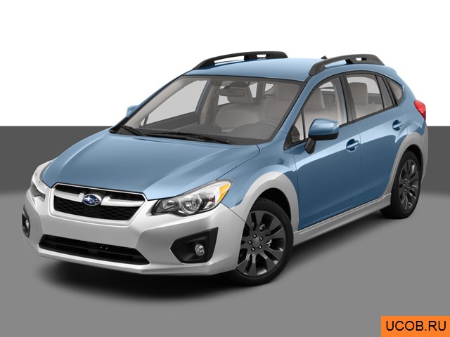 Модель автомобиля Subaru Impreza 2012 года в 3Д