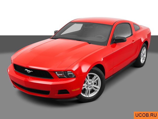 Модель автомобиля Ford Mustang 2012 года в 3Д