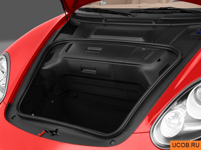 Roadster 2012 года Porsche Boxster в 3D. Моторный отсек.