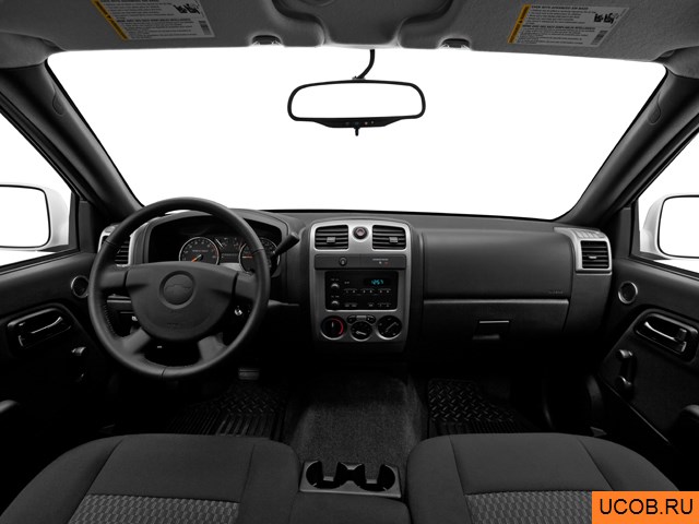 Pickup 2012 года Chevrolet Colorado в 3D. Вид водительского места.