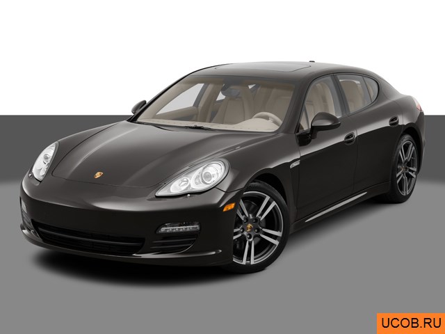 Модель автомобиля Porsche Panamera 2012 года в 3Д