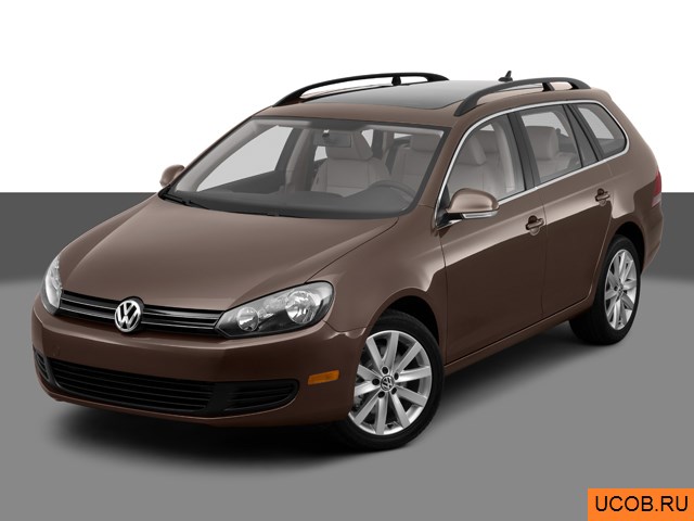 3D модель Volkswagen модели Jetta SportWagen 2012 года