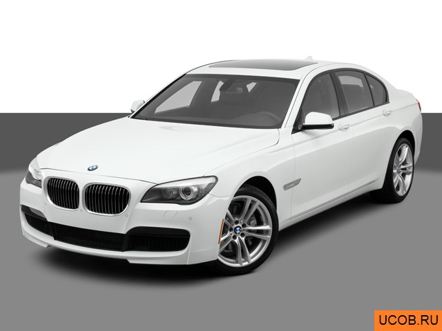 Модель автомобиля BMW 7-series 2012 года в 3Д