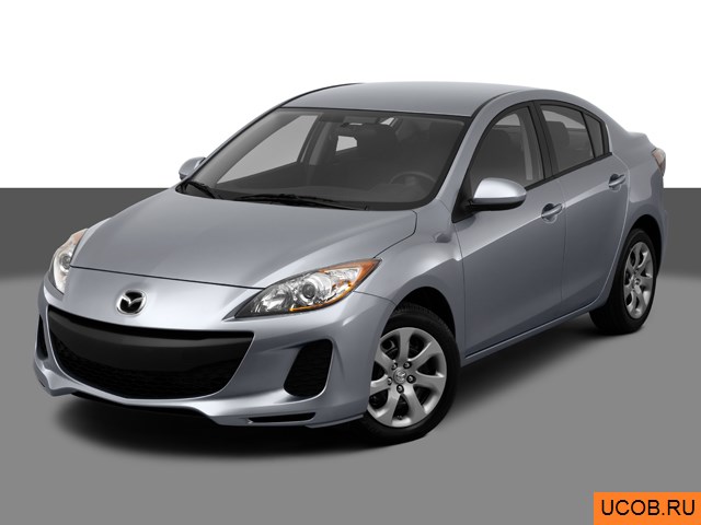 Модель автомобиля Mazda MAZDA3 2012 года в 3Д
