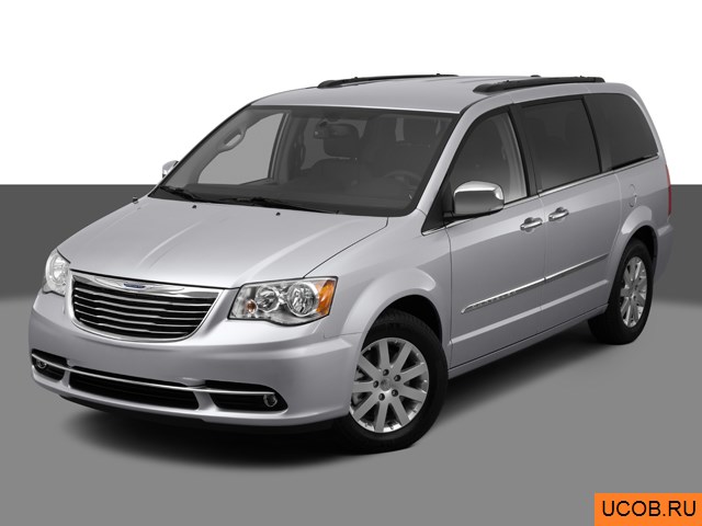 3D модель Chrysler Town and Country 2012 года