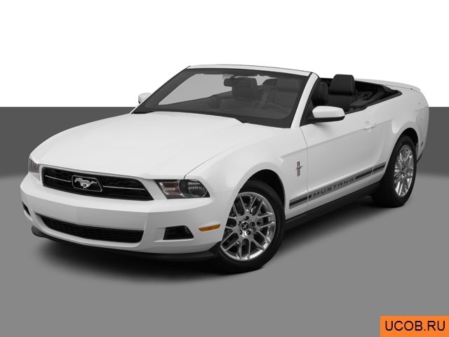 Модель автомобиля Ford Mustang 2012 года в 3Д