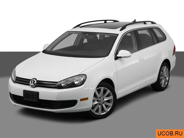 Модель автомобиля Volkswagen Jetta SportWagen 2012 года в 3Д