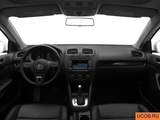 Wagon 2012 года Volkswagen Jetta SportWagen в 3D. Вид водительского места.