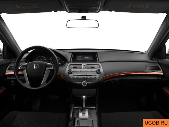 Sedan 2012 года Honda Accord в 3D. Вид водительского места.