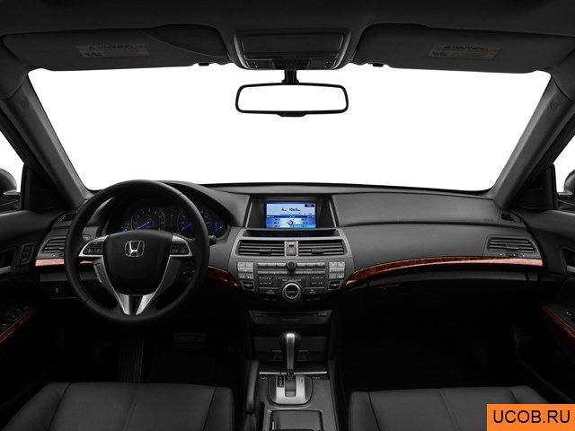 CUV 2012 года Honda Crosstour в 3D. Вид водительского места.