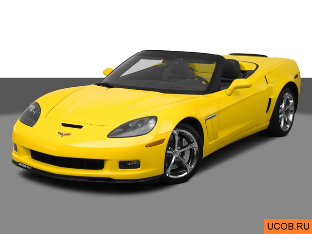 Модель автомобиля Chevrolet Corvette 2012 года в 3Д