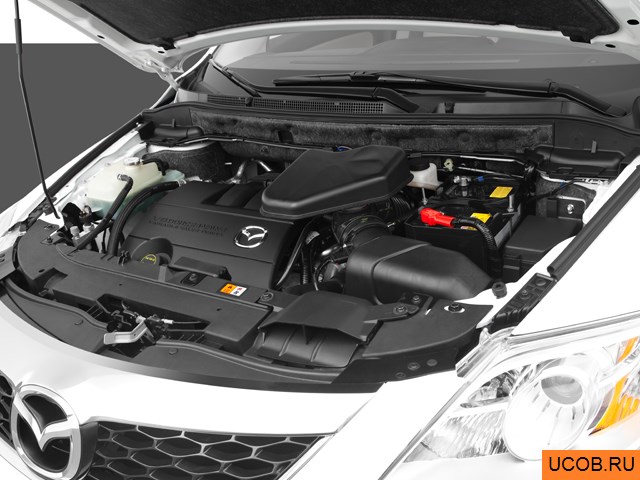 CUV 2012 года Mazda CX-9 в 3D. Моторный отсек.