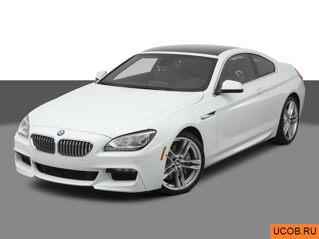 Модель автомобиля BMW 6-series 2012 года в 3Д