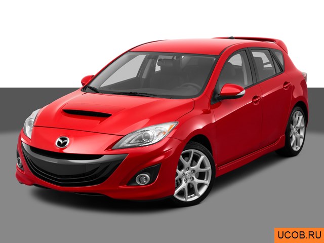Модель автомобиля Mazda MAZDASPEED3 2012 года в 3Д