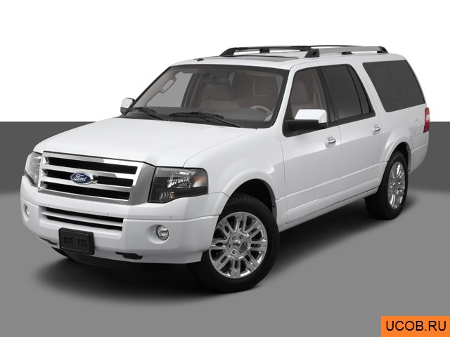 Модель автомобиля Ford Expedition EL 2012 года в 3Д