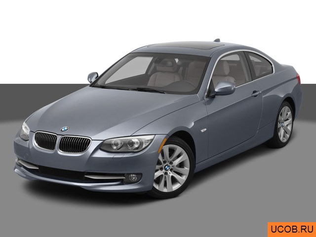Модель автомобиля BMW 3-series 2012 года в 3Д