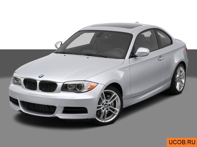 Модель автомобиля BMW 1-series 2012 года в 3Д