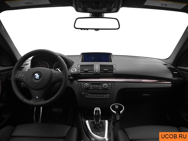 Coupe 2012 года BMW 1-series в 3D. Вид водительского места.
