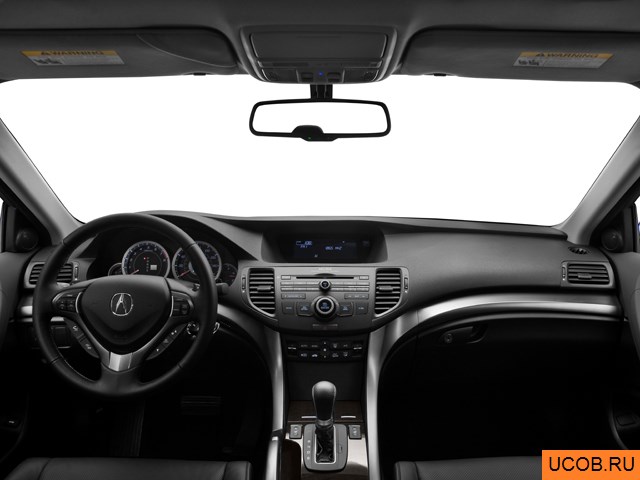 Sedan 2012 года Acura TSX в 3D. Вид водительского места.