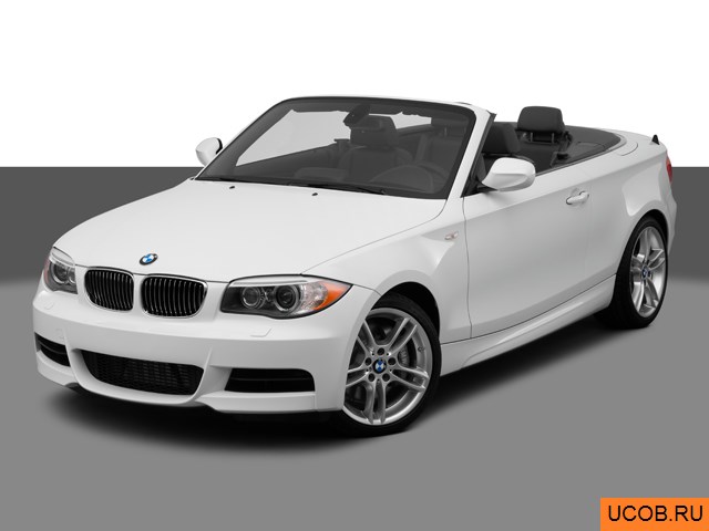 Модель автомобиля BMW 1-series 2012 года в 3Д