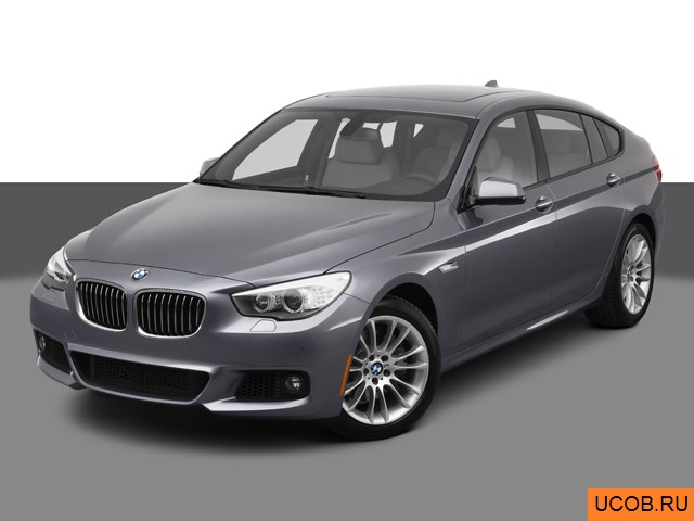 Модель автомобиля BMW 5-series 2012 года в 3Д