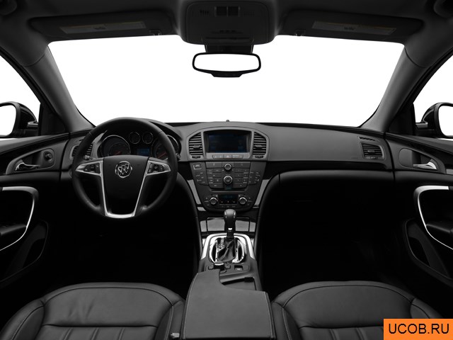 Sedan 2012 года Buick Regal в 3D. Вид водительского места.