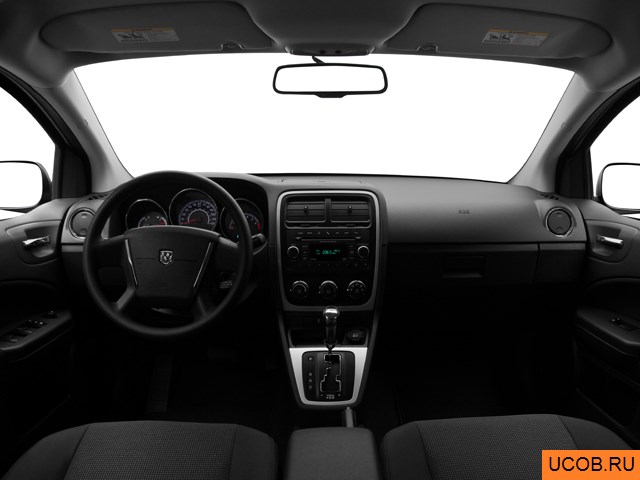 Hatchback 2012 года Dodge Caliber в 3D. Вид водительского места.