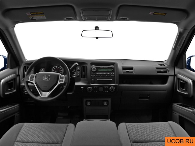 SUT 2012 года Honda Ridgeline в 3D. Вид водительского места.