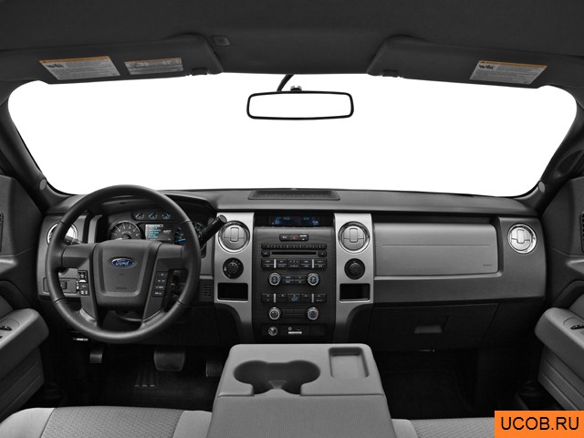 Pickup 2012 года Ford F-150 в 3D. Вид водительского места.