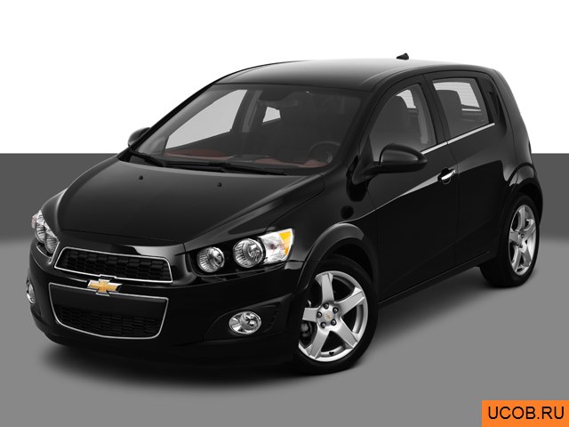 Модель автомобиля Chevrolet Sonic 2012 года в 3Д
