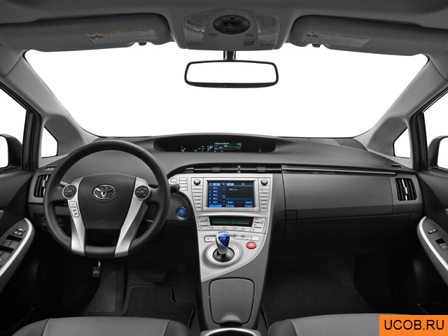 3D модель Toyota модели Prius Hybrid 2012 года