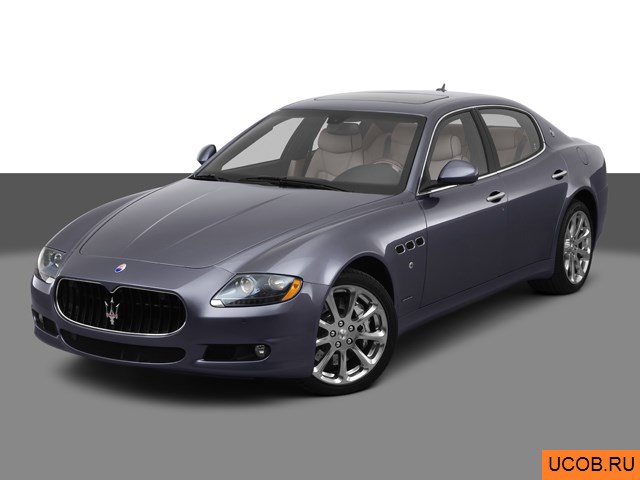 Модель автомобиля Maserati Quattroporte 2012 года в 3Д