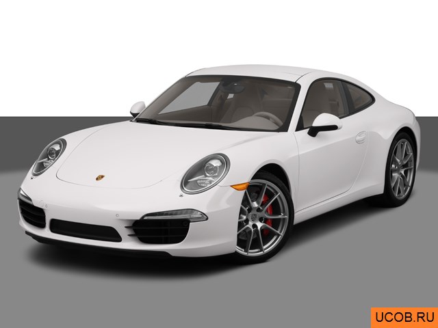 Модель автомобиля Porsche 911 (991) 2012 года в 3Д