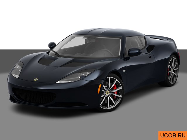 Модель автомобиля Lotus Evora 2012 года в 3Д